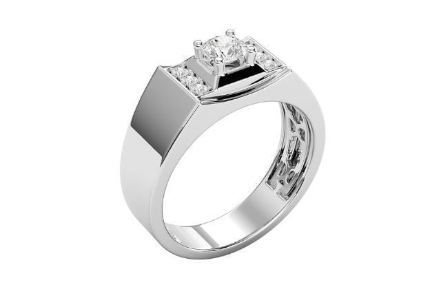 Nhẫn nam vàng 18K 1 chỉ VNM2023043175 mang vẻ đẹp sang trọng