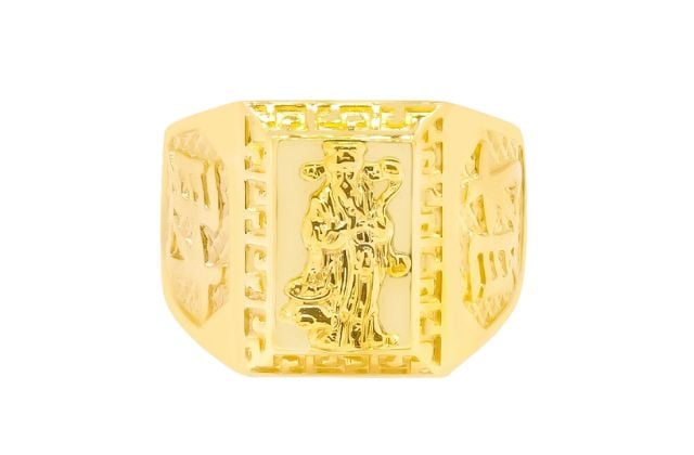 Mẫu nhẫn vàng 18K thiết kế hình thần tài sang trọng
