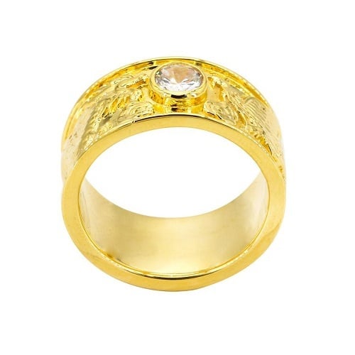 Hinh 3: Nhẫn nam đầu rồng 24k tinh tế đẳng cấp 