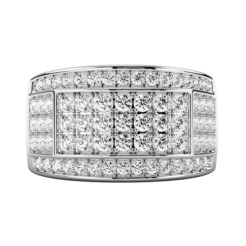 Nhẫn Signet kết hợp kim cương