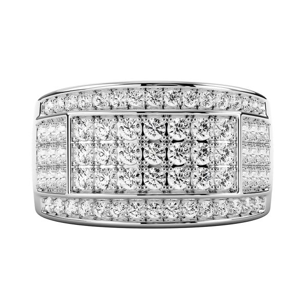 Hình 3: Nhẫn mặt vuông nam không viên chủ đặc sắc