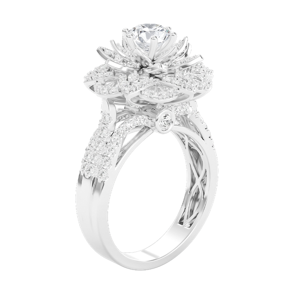 nhẫn vàng trắng đính kim cương