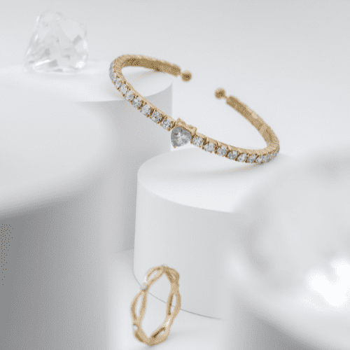 Vỏ Vòng Tay Kim Cương Kiểu Three Prong Jemmia