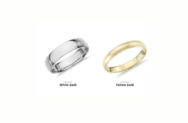 Vàng trắng có màu sắc bắt mắt, độ cứng cao với nhiều kiểu dáng đẹp và sang trọng