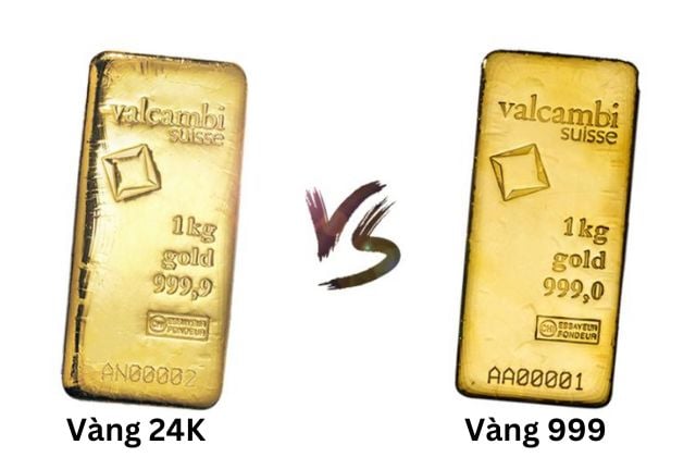 Vàng 999 có phải là vàng 24K không?