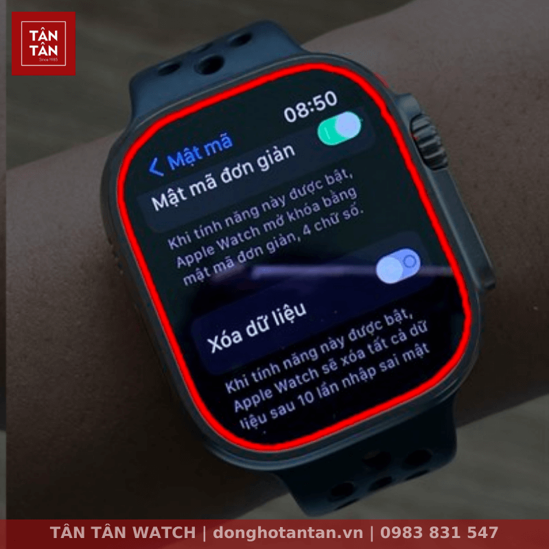 Cài đặt mật khẩu cho Apple Watch