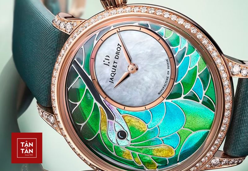 jaquet droz petite heure minute paillonnee enamel