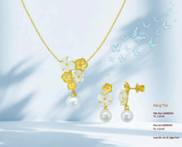 c-trai-goi-net-dep-diu-dang-trang-nha_cda6f661f5d148ad8ac83a71cda39a0b_grande Vòng cổ, hoa tai từ xà cừ và ngọc trai, gợi nét đẹp dịu dàng, trang nhã