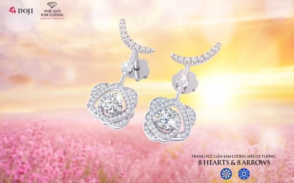 Hoa tai kim cương là lựa hoàn hảo cho những ai yêu thích vẻ đẹp thanh lịch và quý phái