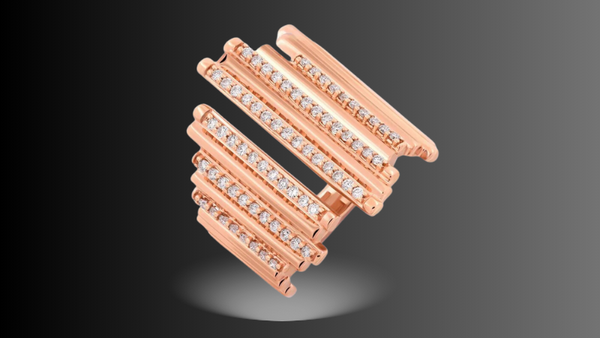 image2_246b63b6946943c3806e6ea12f9e0b13_grande Nhẫn vàng hồng 18K đính kim cương DOJI (Mã sản phẩm: AFRR100114D3DA1)