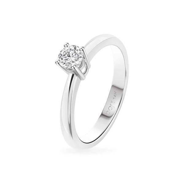 Mẫu nhẫn vàng trắng 14K gắn kim cương DOJI AFRE000020F2NN1 sang trọng và tinh tế