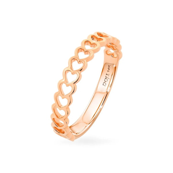 Nhẫn nữ vàng hồng 14K gắn đá CZ DOJI AFRK000322F3CZ1 mang vẻ đẹp mềm mại và lãng mạn