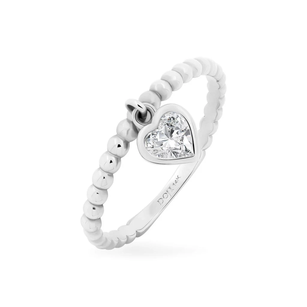 Nhẫn nữ vàng trắng 14K gắn đá CZ DOJI AFRK000580F2CZ1 là món quà ngọt ngào để bày tỏ tình cảm